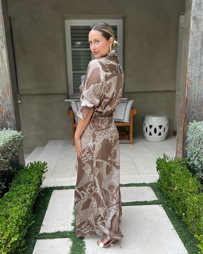 Maxi Collared Wrap Dress - Image 1