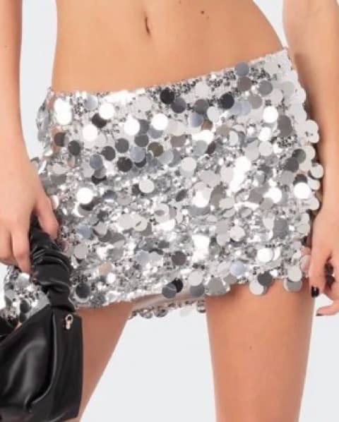 Sequin Mini Skirt - Image 1