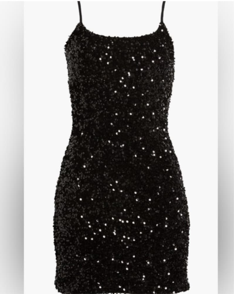 BP Sparkly Black Sequin Mini Dress - Image 2