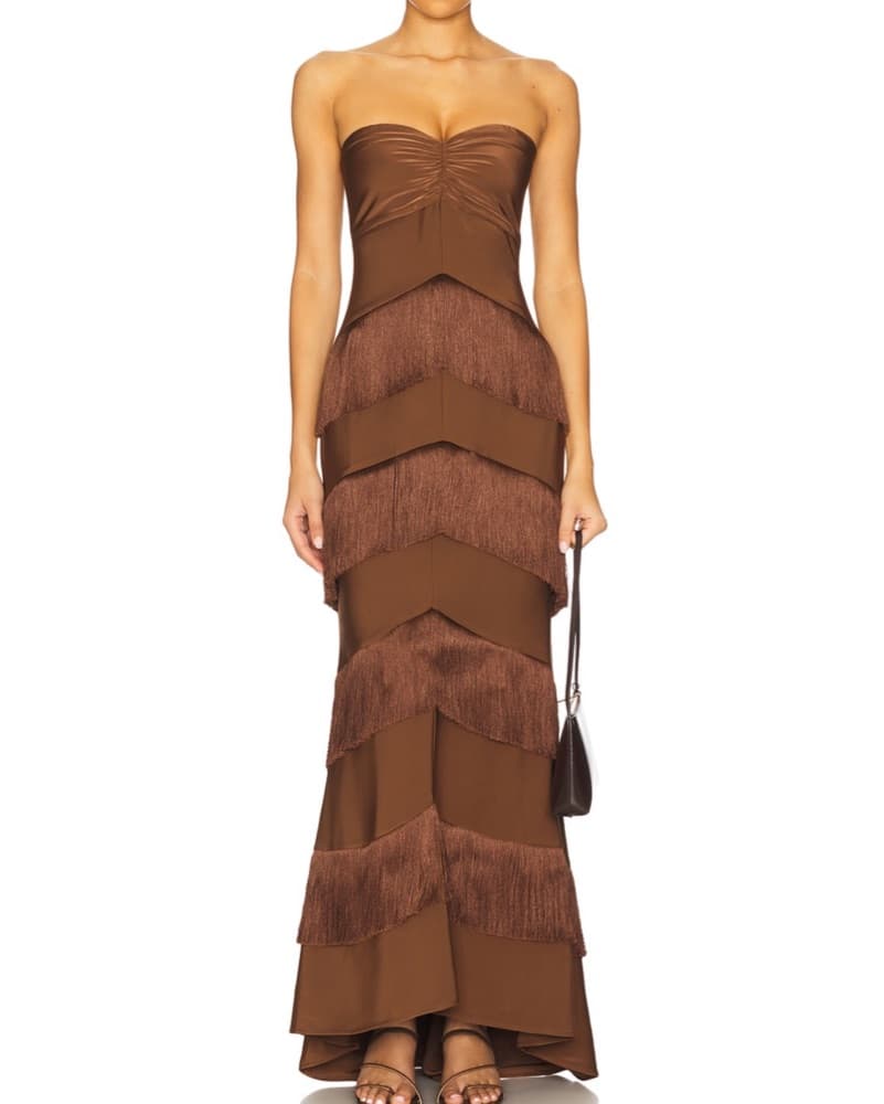 House of Harlow Hera Fringe Maxi Dress - Image 4