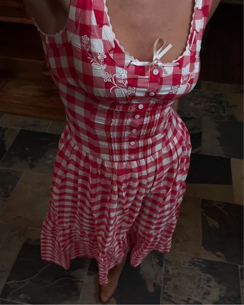 Frankie’s X Bella Hadid Gingham Dress - Image 3