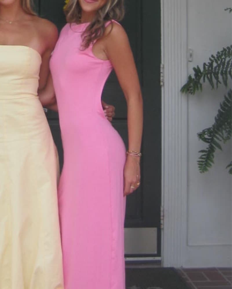 Pink Backless Maxi Dress - Image 3