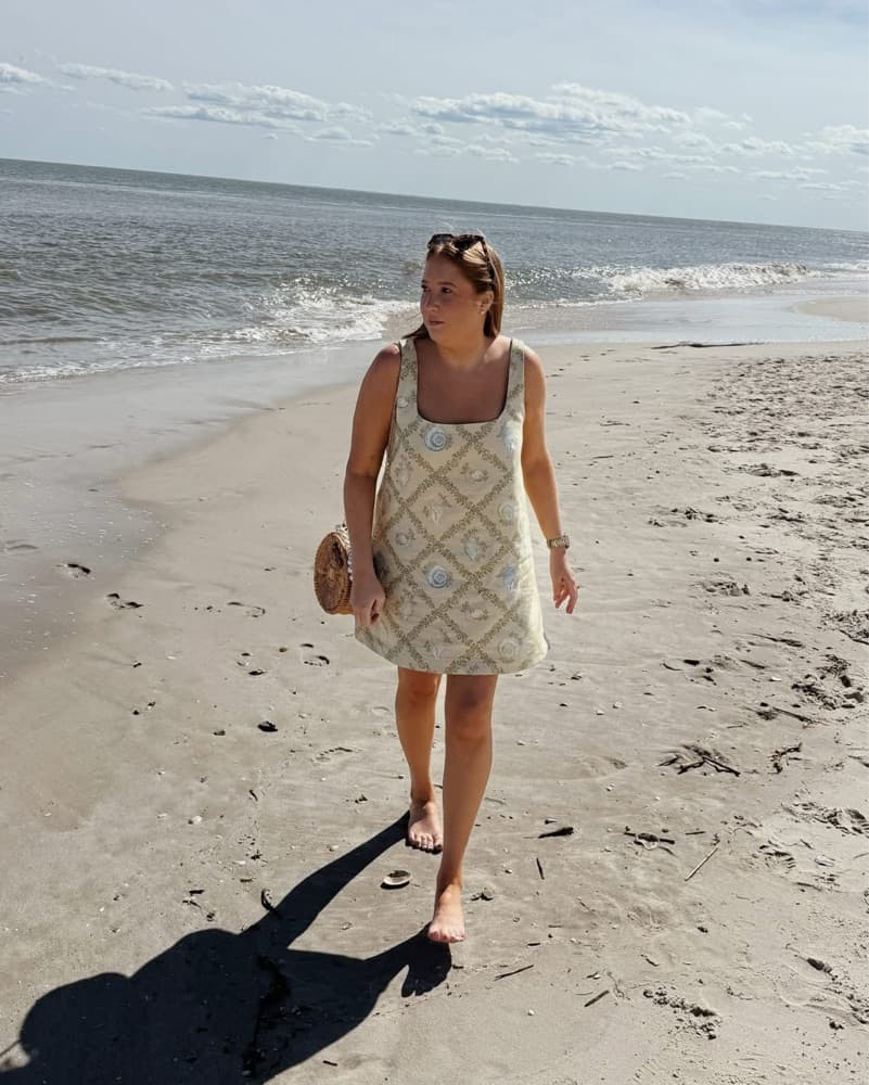 Seashell Print Mini Dress - Image 2