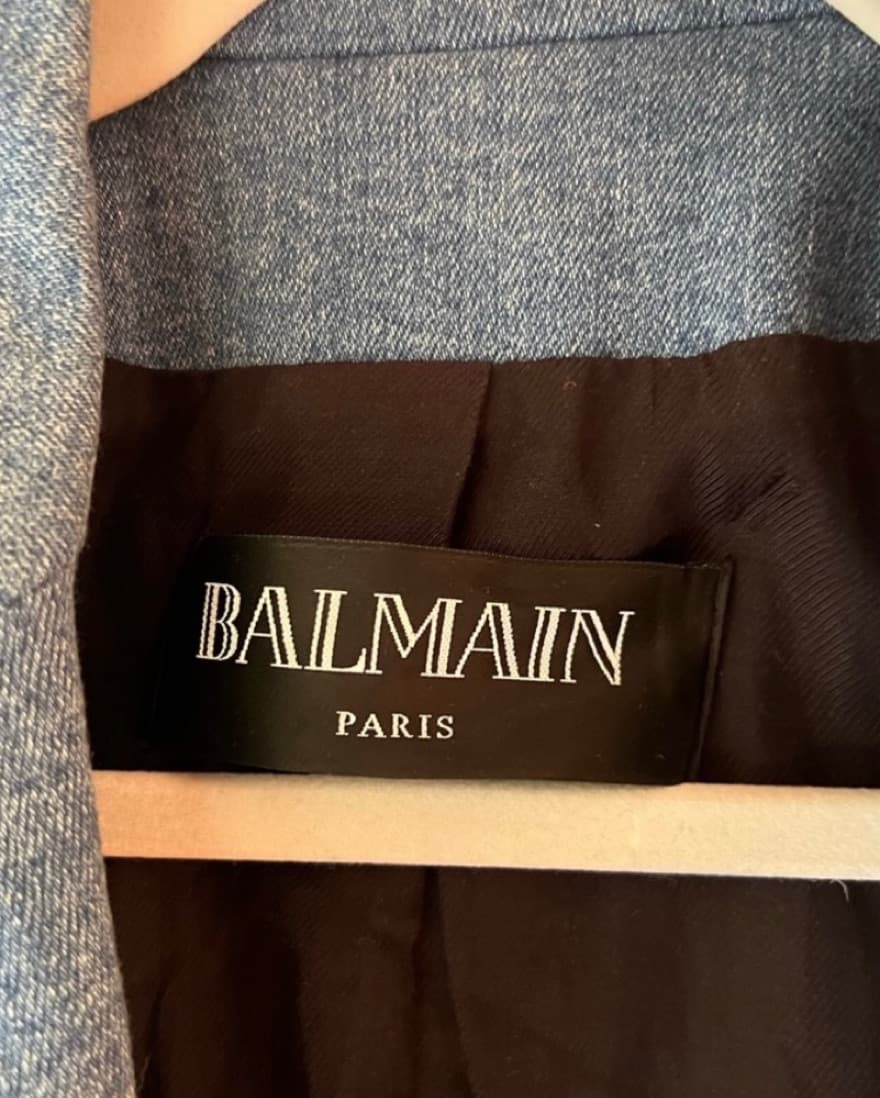 Balmain Blazer | Denim and Gold - Image 2