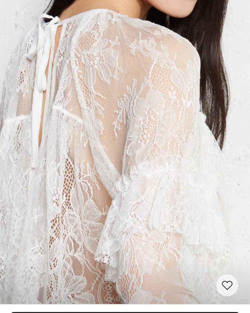 Ba&sh White Lace Blouse - Image 3