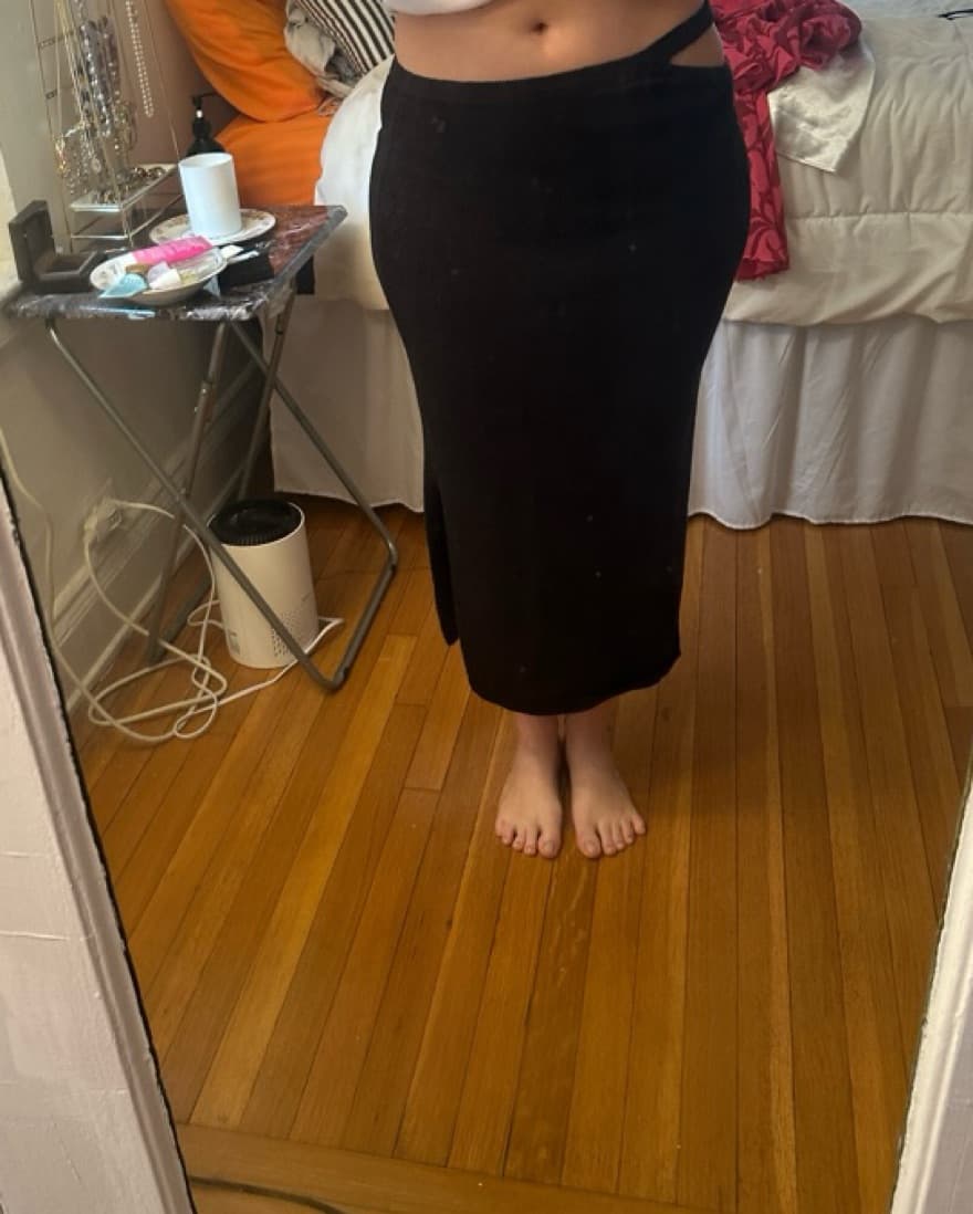 Cult Gaia black knit maxi skirt - Image 2