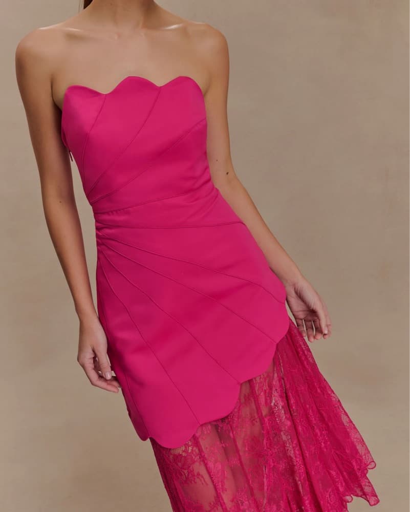 Aleena Satin And Lace Maxi Dress  - Image 1