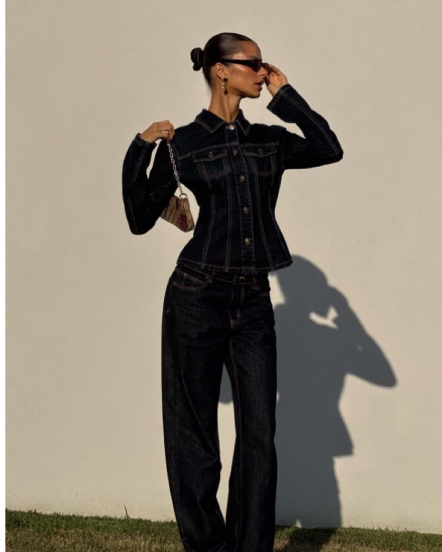 Chic Dark Denim Set - Image 1