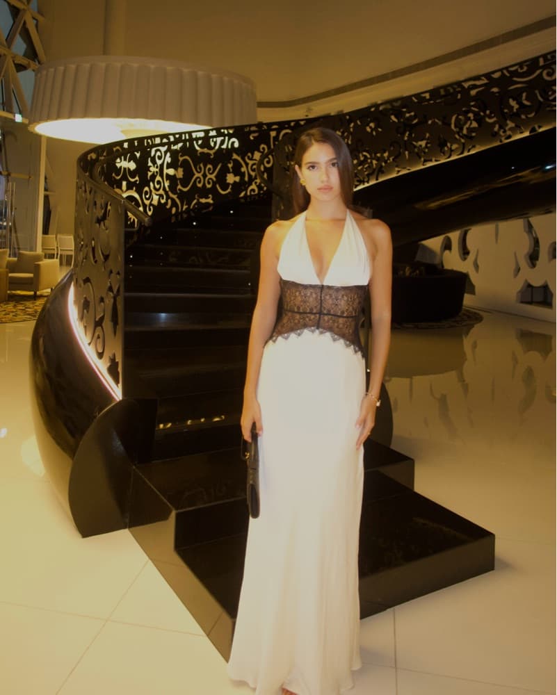 Meshki Dina dress Ivory/Black  - Image 1