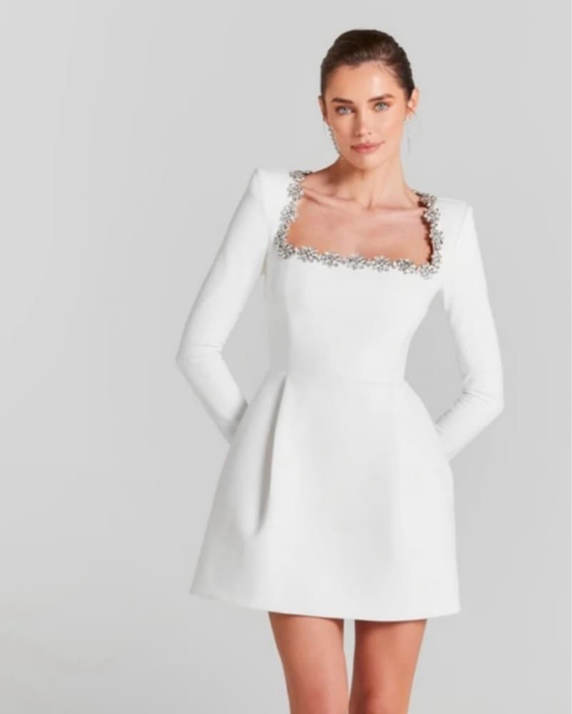 Nadine Merabi Kimberly White Dress - Image 1