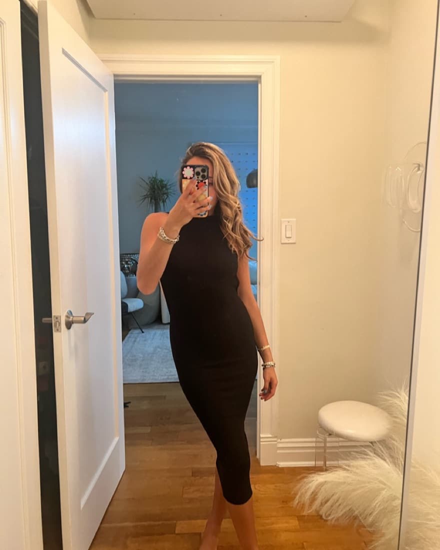 Fitted Black Bershka Dress - Image 1