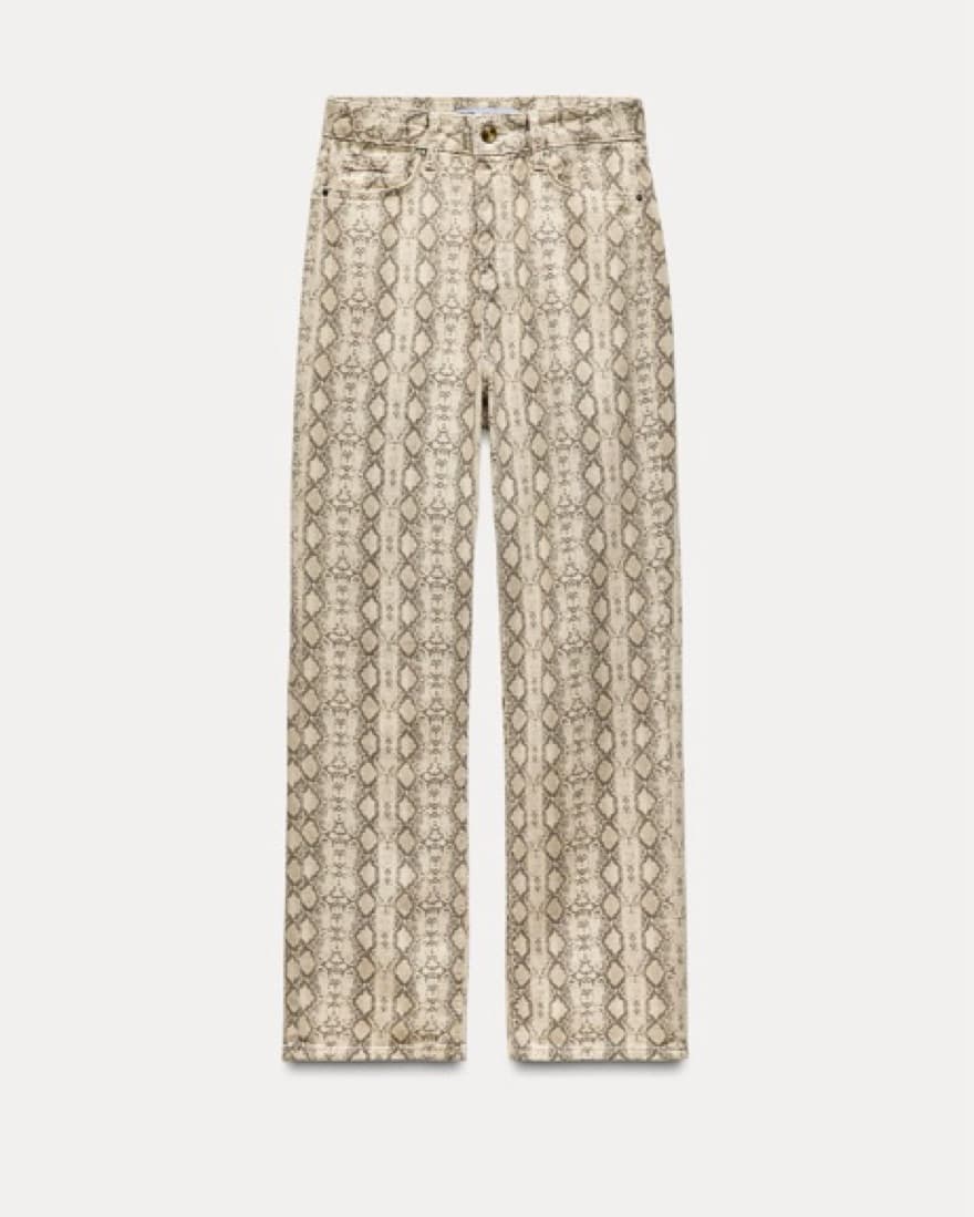 denim snake skin print jeans  - Image 3