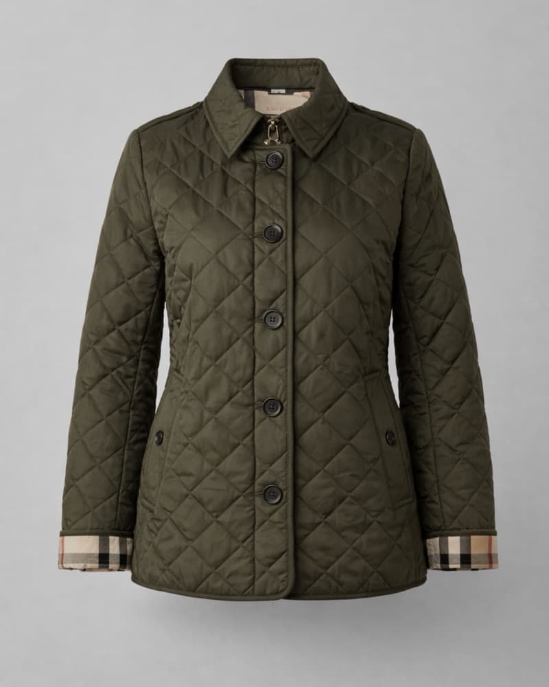 Burberry Quilted Khaki Utility Jacket - Image 4