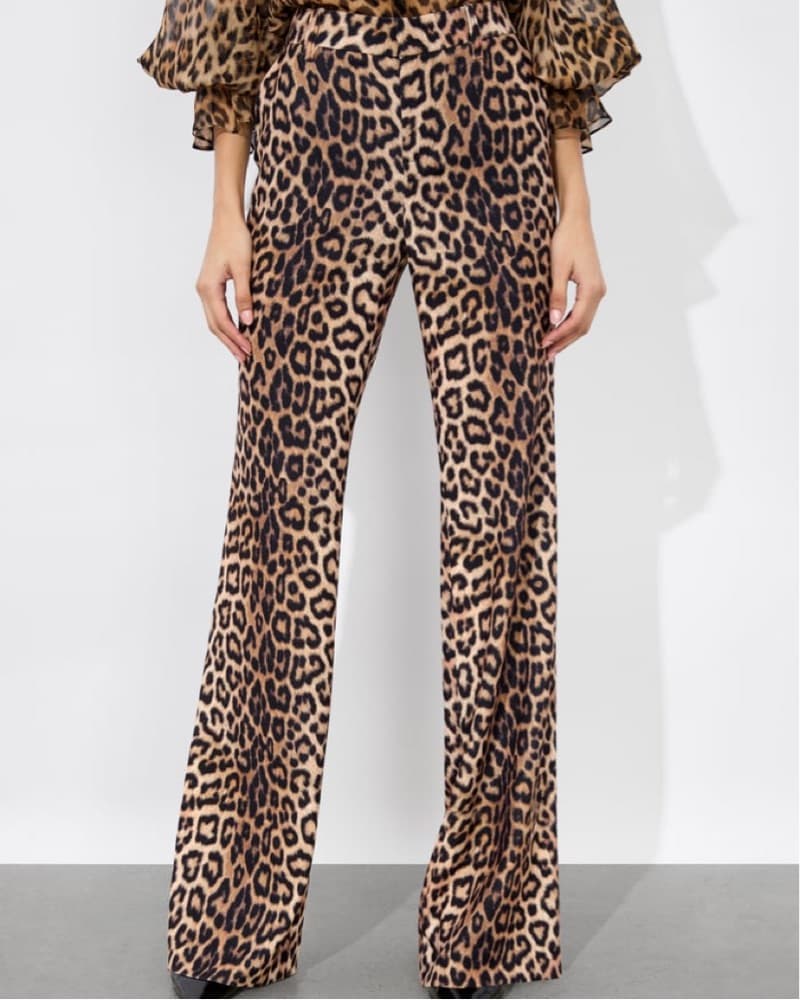 Alice+Olivia Remi Leopard Boot Cut Pant - Image 2