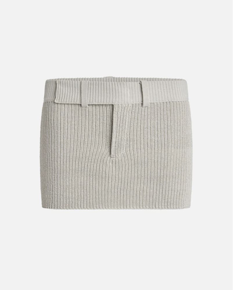 Aya Muse Gray Ribbed Knit sweater/skirt - Image 3