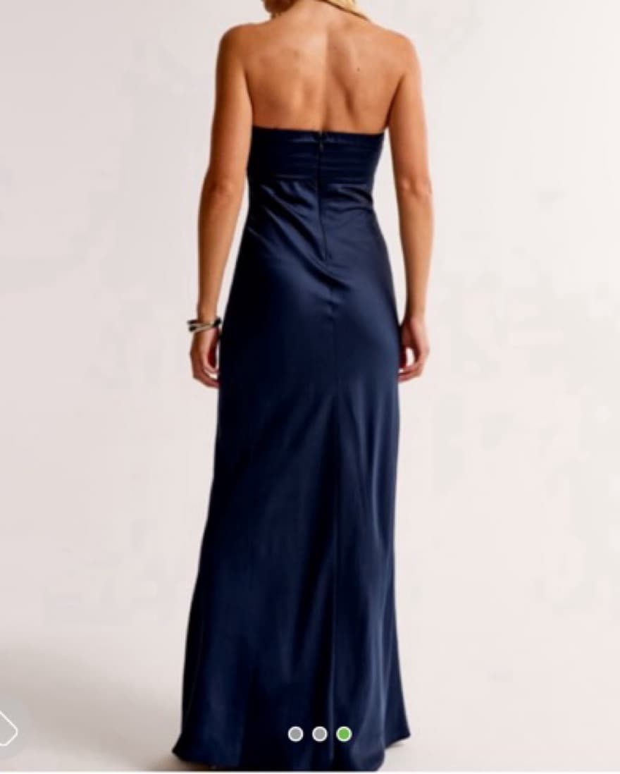 Abercrombie Navy Silk Gown - Image 2