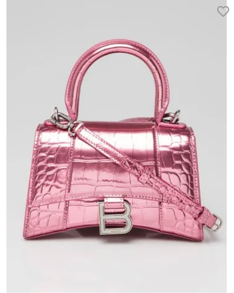 Balenciaga Pink Metallic Croc XS - Image 1