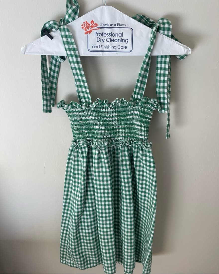 Reformation Dawson Green Mini Dress - Image 2