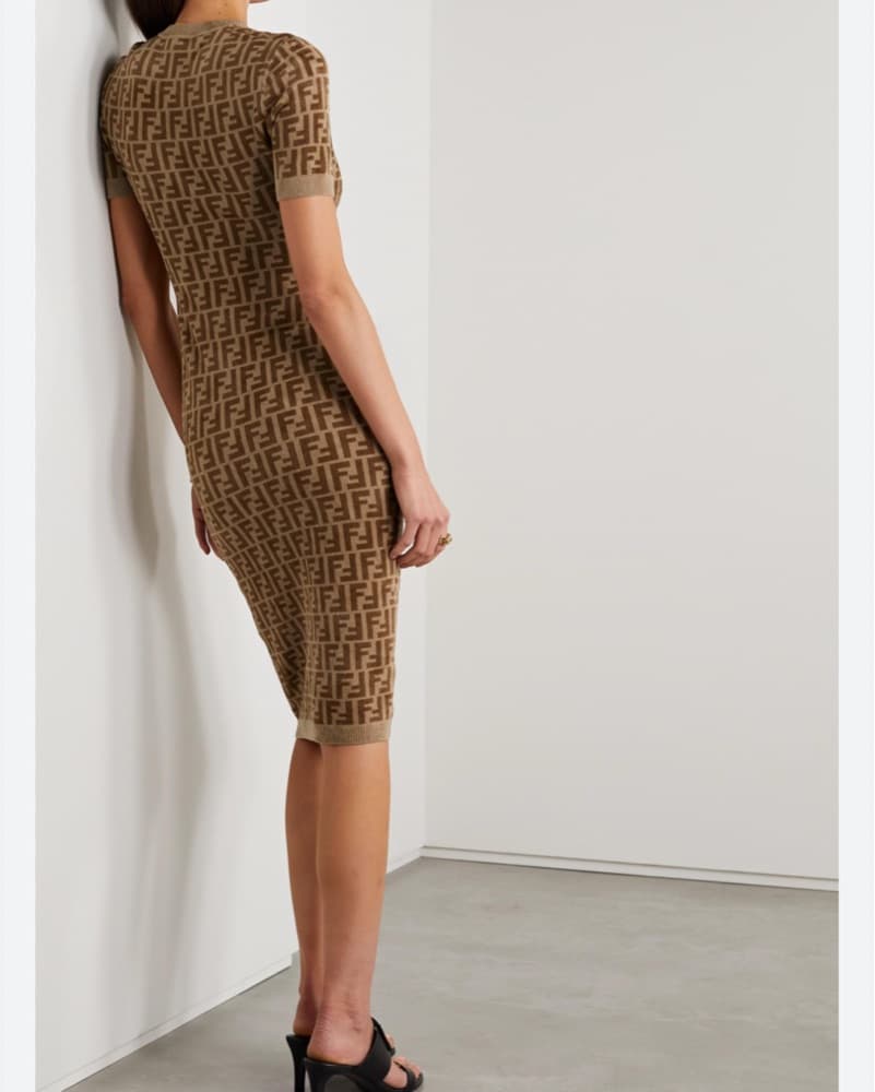 FENDI LOGO KNIT DRESS - Image 1