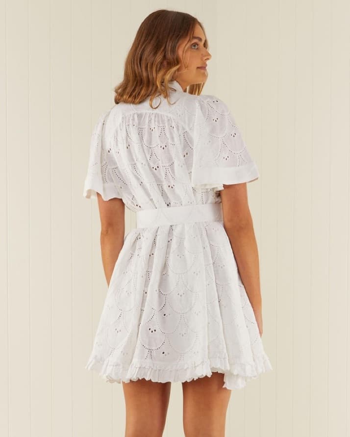 Belted White Dress - Image 4