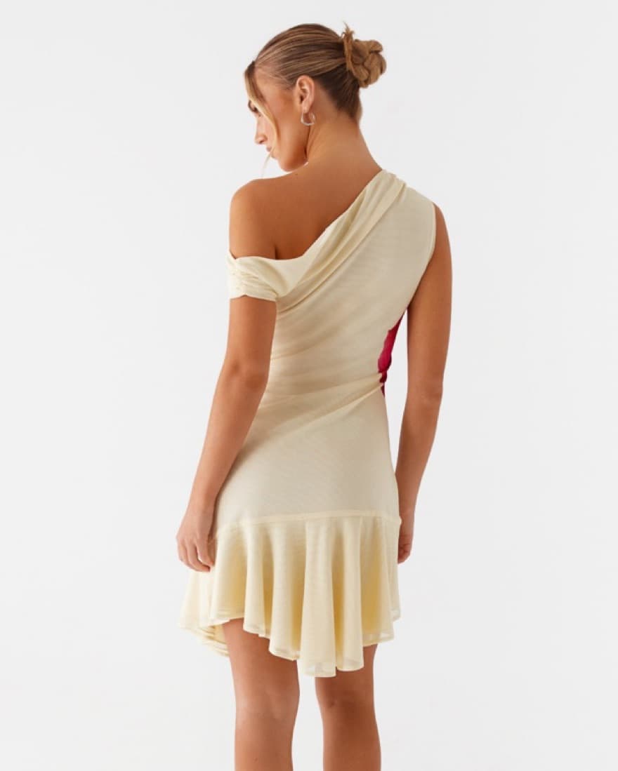 Clementina One Shoulder Mini Dress - Image 3