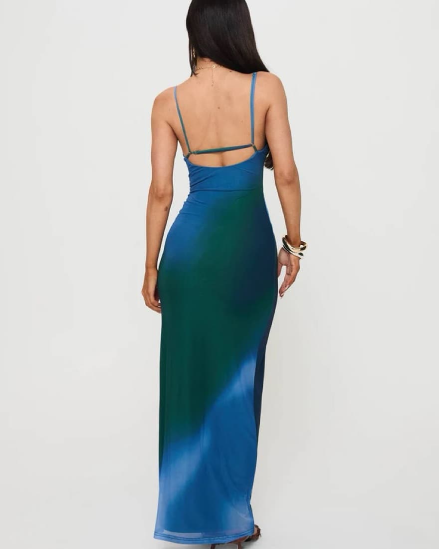 Amoret Maxi Dress Blue / Green - Image 2