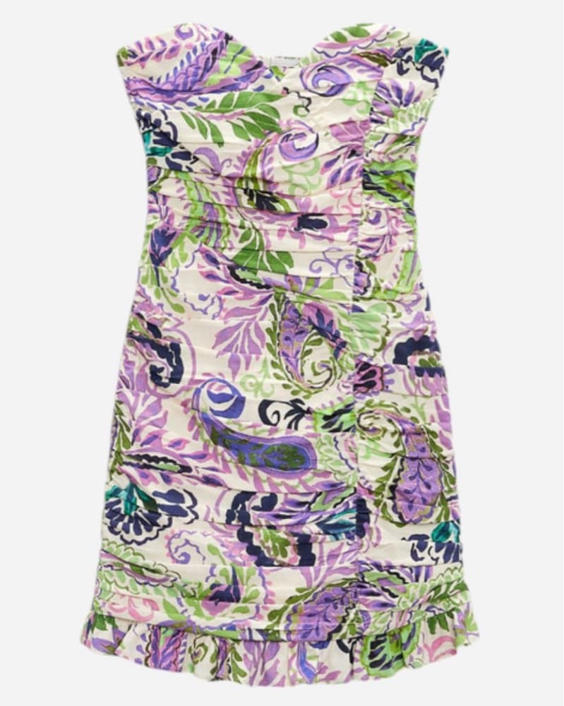 Vibrant Floral Ruffled Dress - Image 1