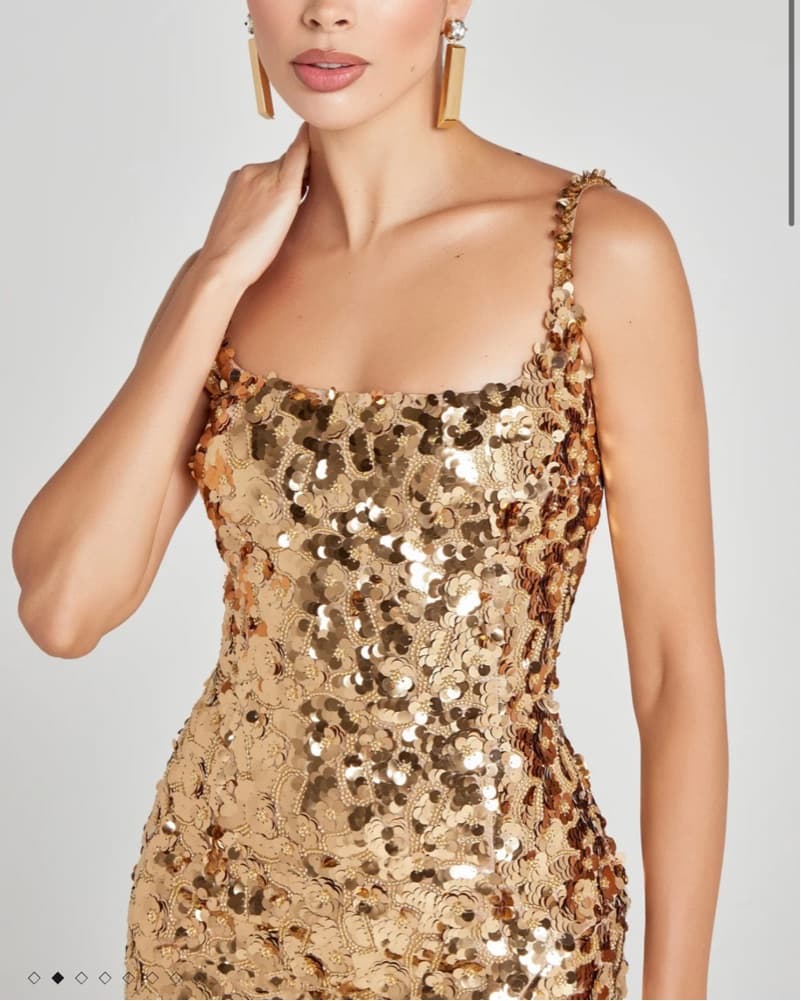 Nadine Merabi Gold Dress - Image 2