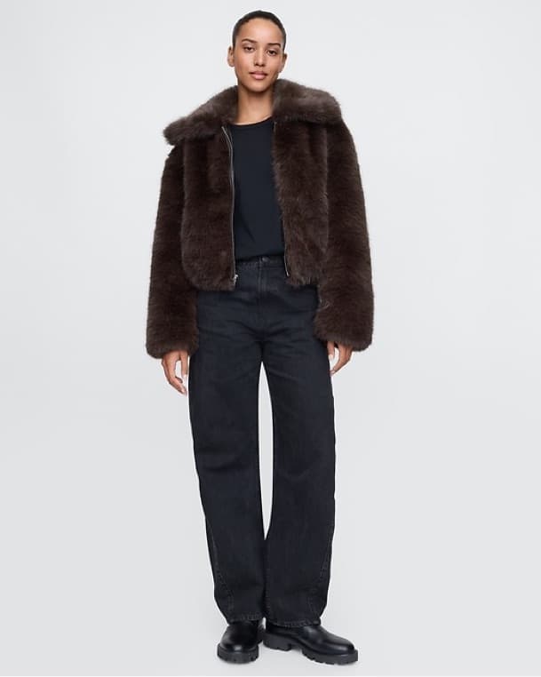 Gap Brown Fur Jacket  - Image 2