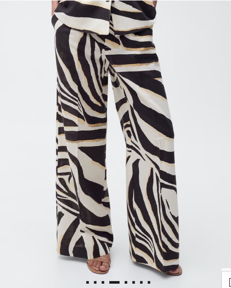 Mango Zebra Print Pants - Image 2