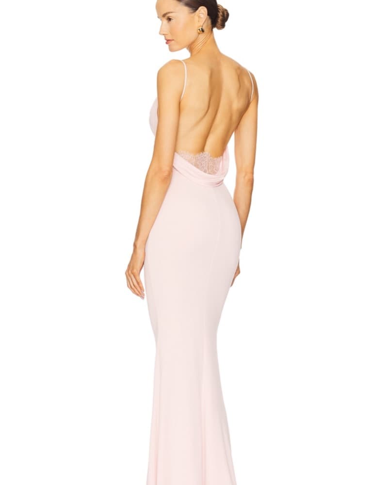 Elegant Blush Pink Gown - Image 1