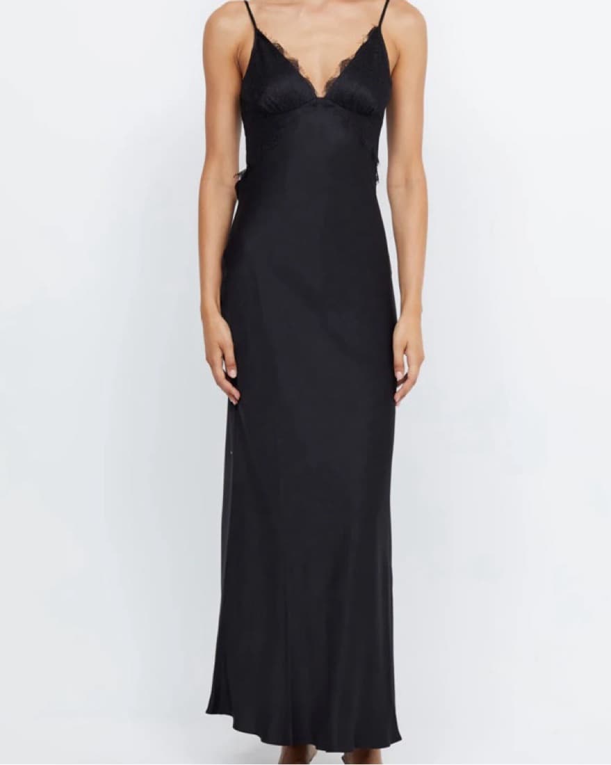 Bec And Bridge Black Lace Backless Dress - Image 1