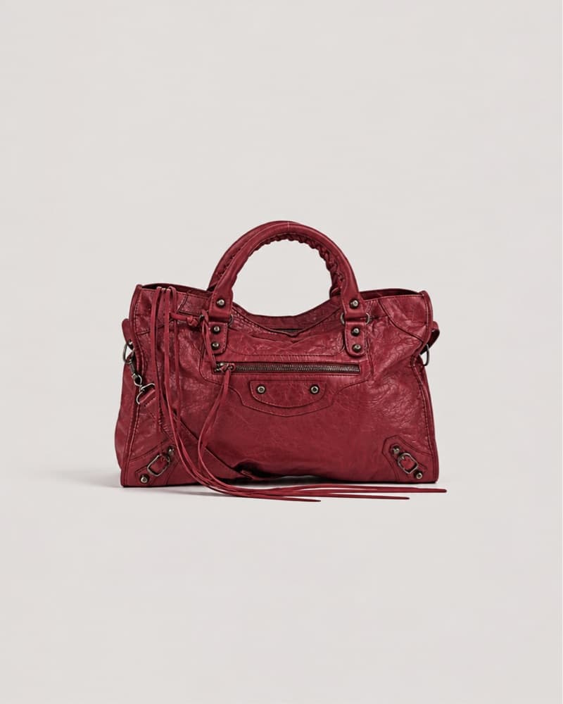 $1,800 Burgundy Balenciaga City Bag - Image 1