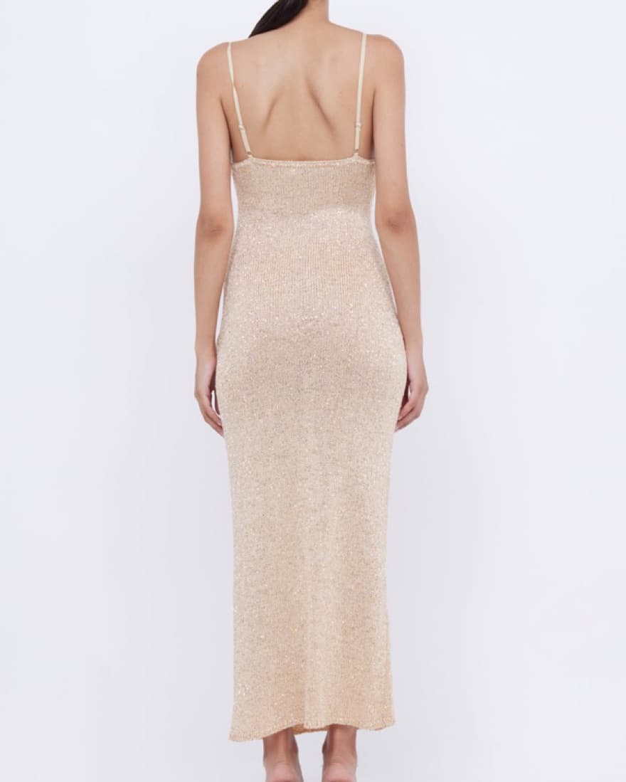 SADIE SEQUIN KNIT SLIP DRESS - Image 2