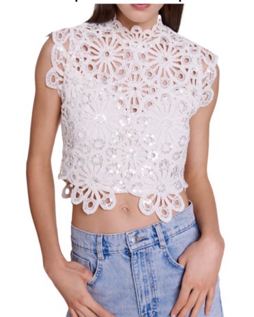 Maje Matching Sequin Crochet Set  - Image 1