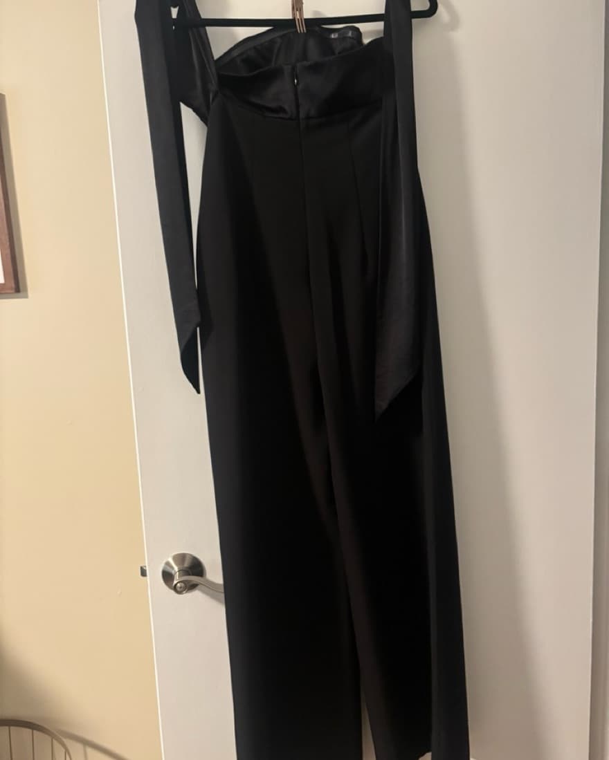 Strapless Satin Tie Jumpsuit - Image 3