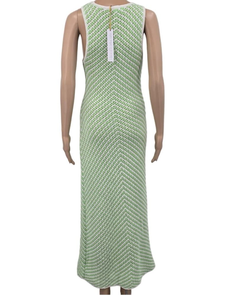 Green Knit Maxi Dress - Image 2