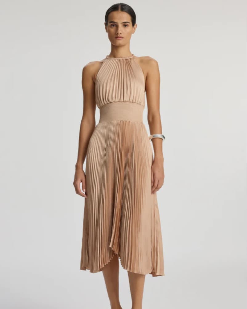 A.L.C. Renzo Il Pleated Halter Dress - Image 1