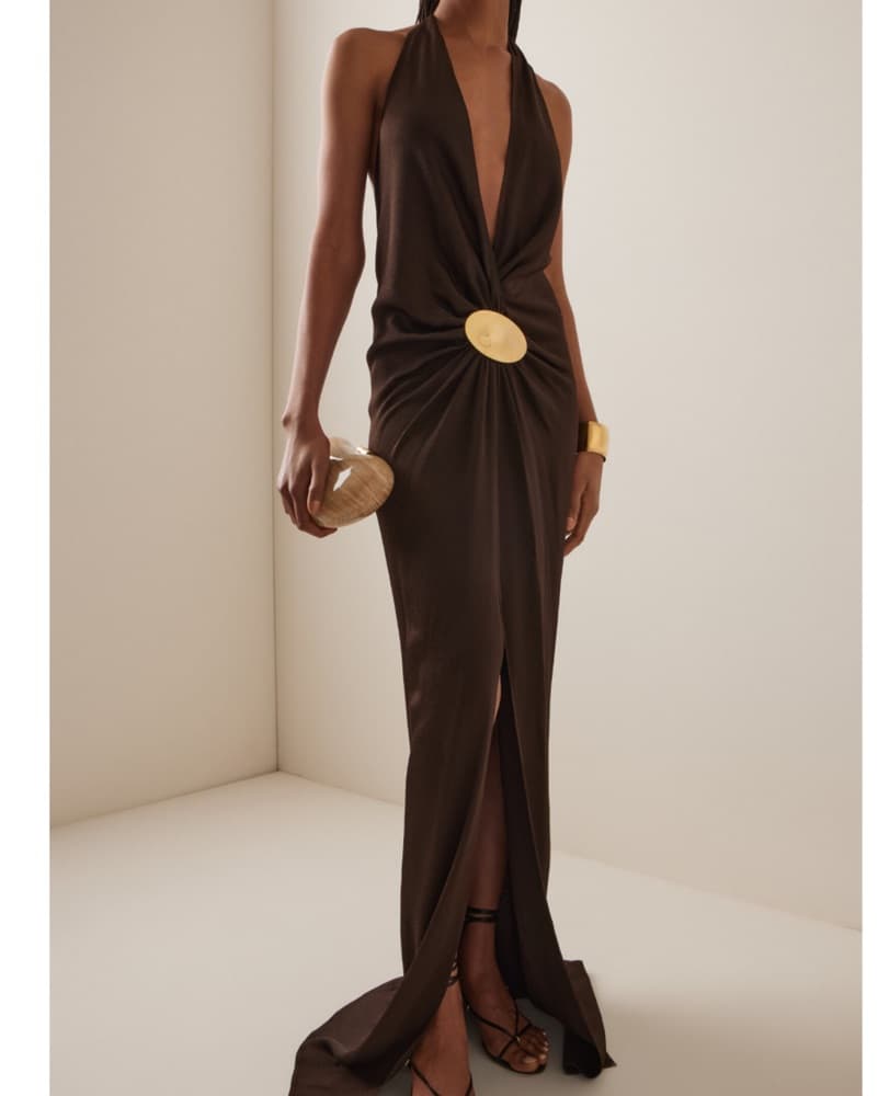 2000$ Silvia Tcherassi Rowan Halter Dres - Image 4