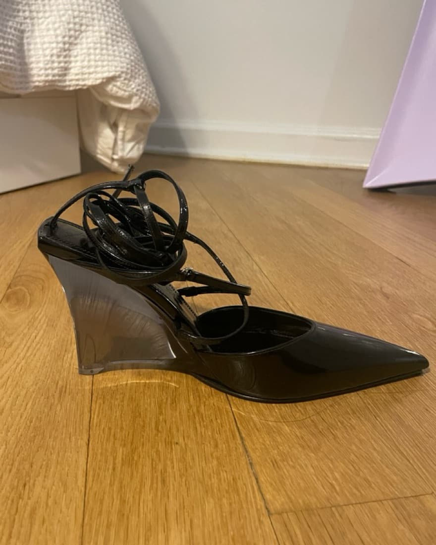 Arielle Barol Leather Lace Up Pumps - Image 2