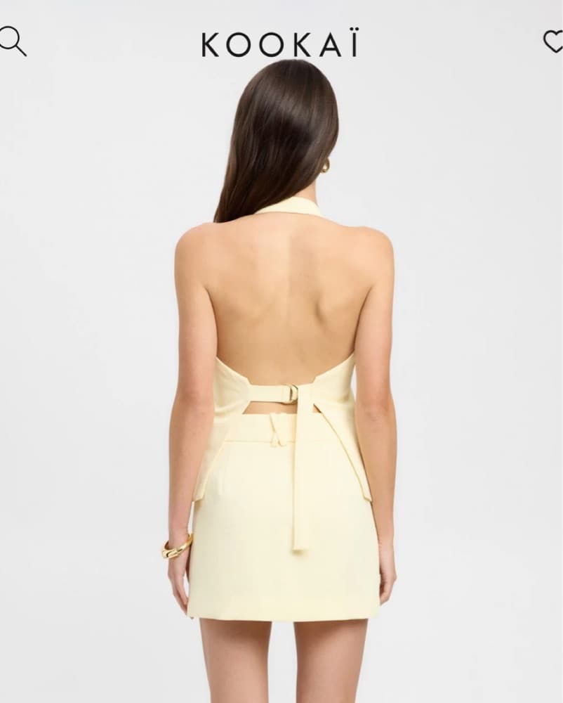 Kookai Oyster Buckle Halter Top - Image 3