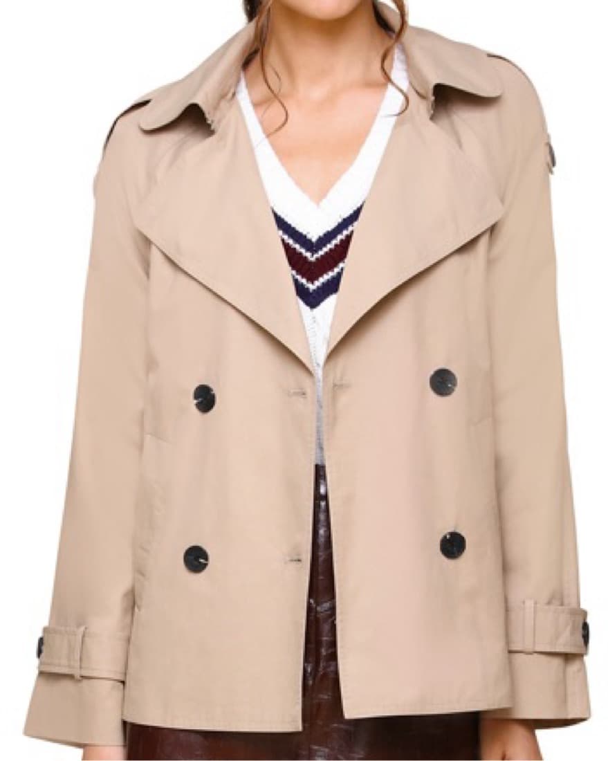 Avec Les Filles Cropped Trench Coat - Image 1