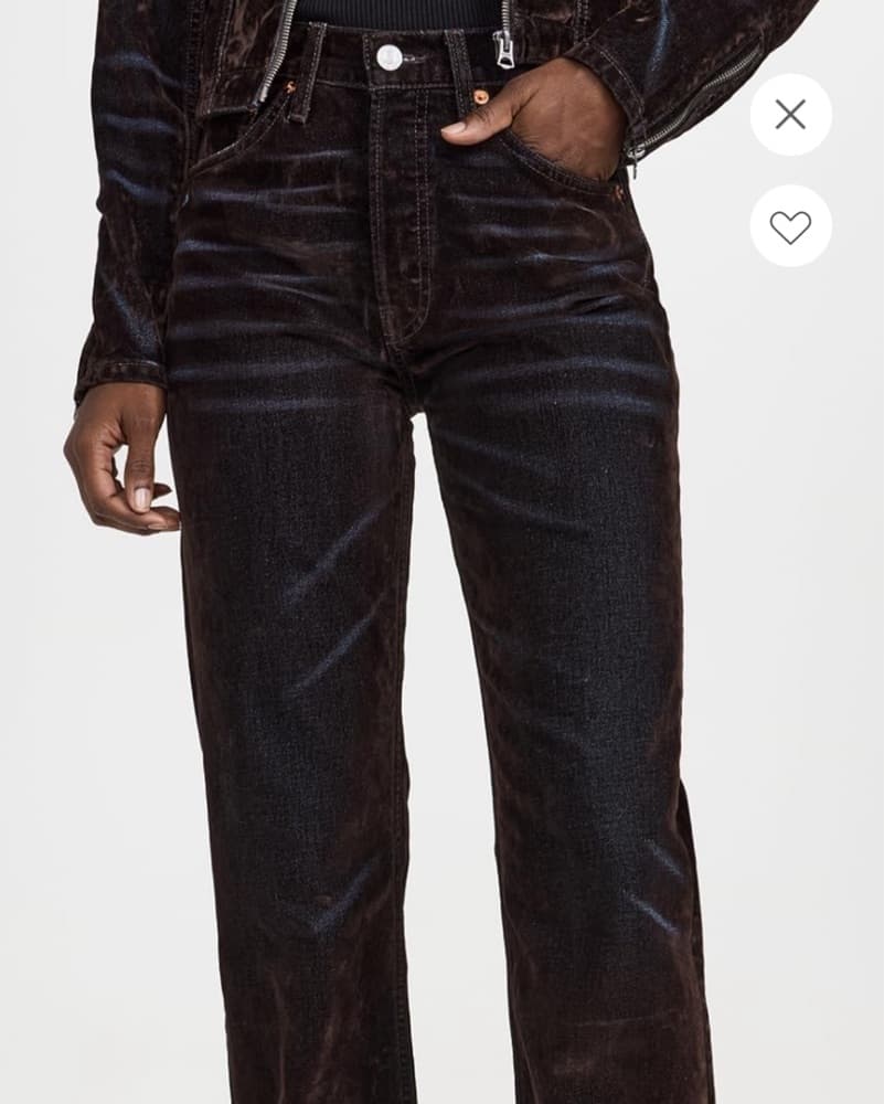 Re/done Brown Velvet Jacket - Image 6