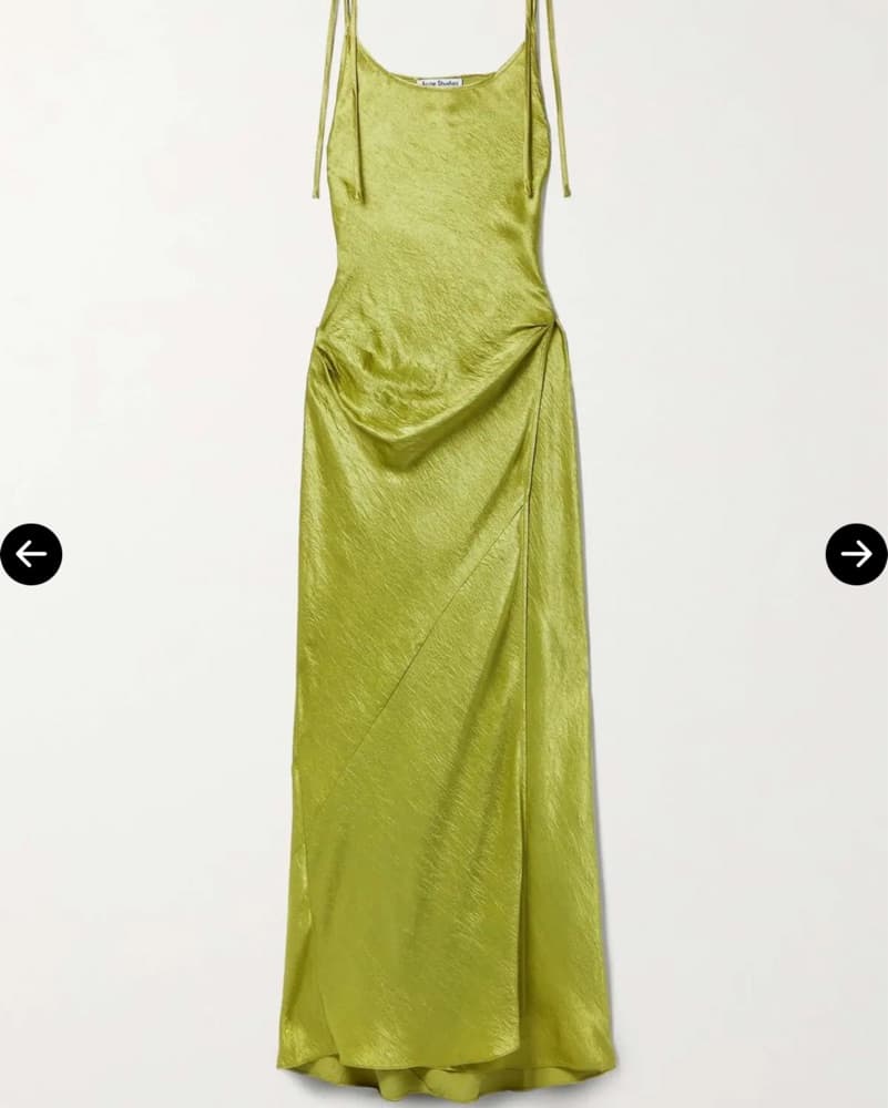 Acne Studios Green Midi Dress - Image 3