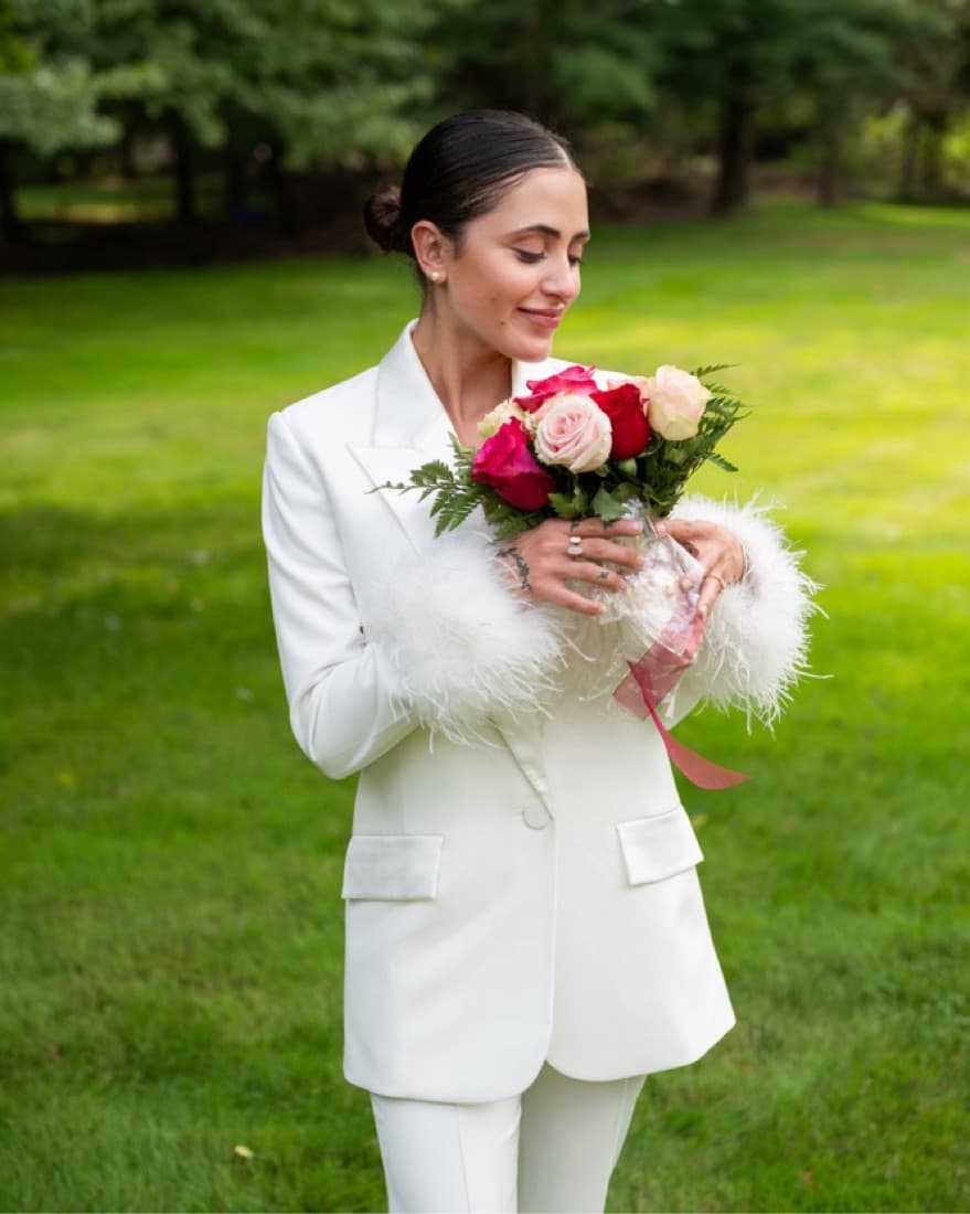 Nadine Merabi White Suit - Image 3