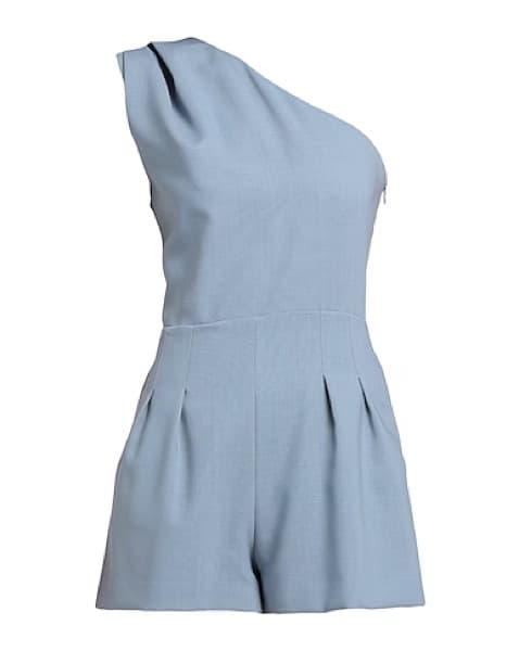 Blue-grey One Shoulder Romper - Image 2