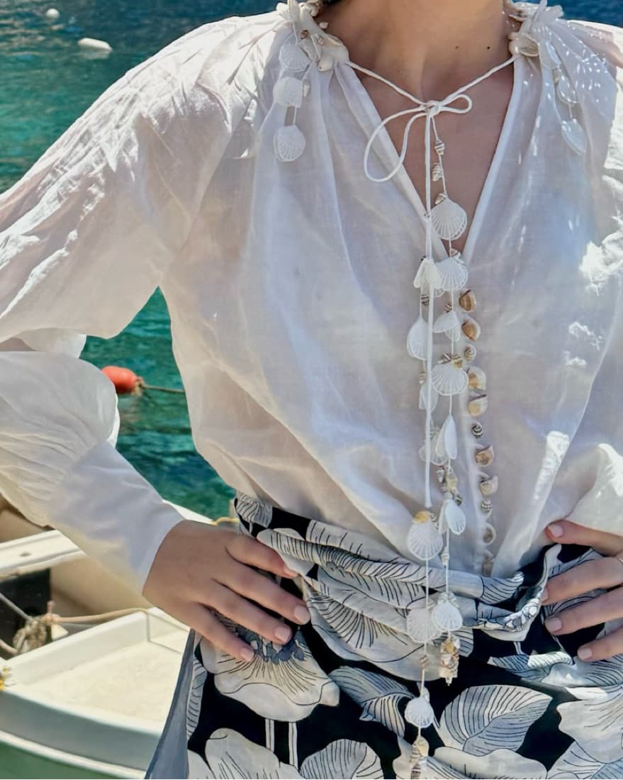 Zimmermann | Postcard Shell Blouse - Image 1