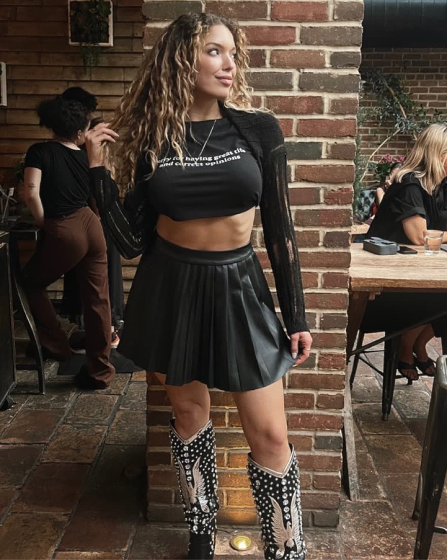 Faux Leather Mini Skirt  - Image 1