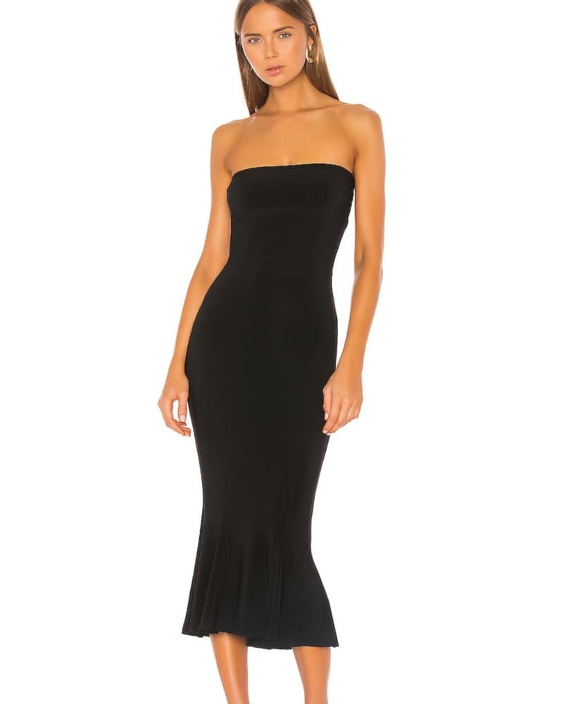 Norma Kamali Black Strapless Dress - Image 2