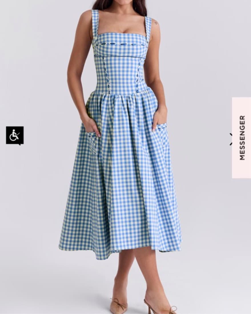 House Of CB “Regatta Gingham” Dress - Image 3
